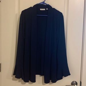 Susan Graver liquid knit cardigan with bell sleeve